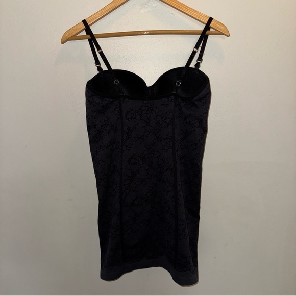 F.I.T. Figure Improving Technology Black Built In Bra Slip Dress Size Large - Picture 6 of 9